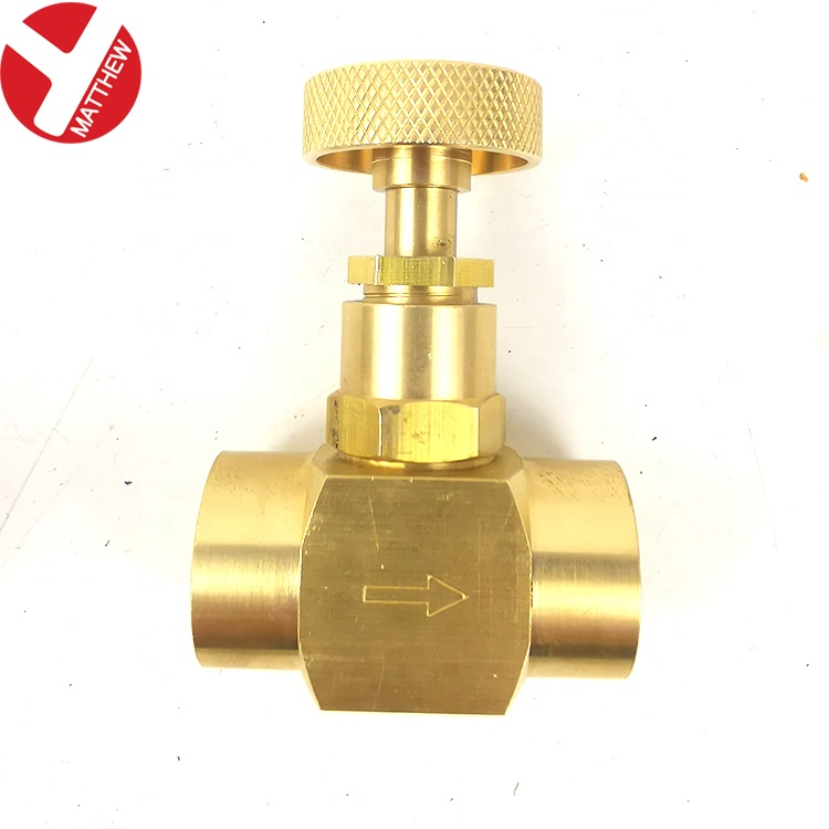 High Pressure Brass Oil Control Needle Valve with 3/8'' NPT Female Thread Connection