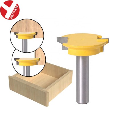 Drawer boxes Precise corner joints Drawer Lock Router Bit with 1/2 round Shank