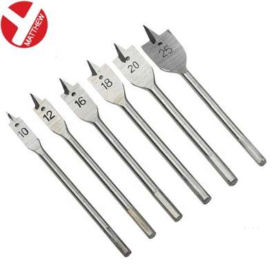 Hexagon Shank Flat Wood Boring Spade Drill Bits For Woodworking