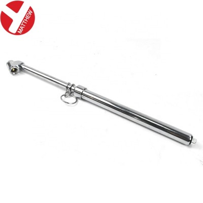 Chrome Plated Metal Pencil Tire Gauge with Long Arm