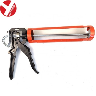 Heavy Duty Manual Metal Rotary Caulking glue gun with Smooth Pin